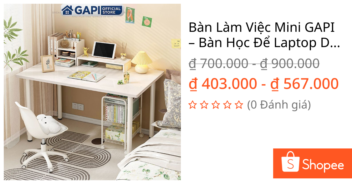 Bàn Làm Việc Mini GAPI – Bàn Học Để Laptop Decor Phòng Ngủ Xinh | Shopee Việt Nam